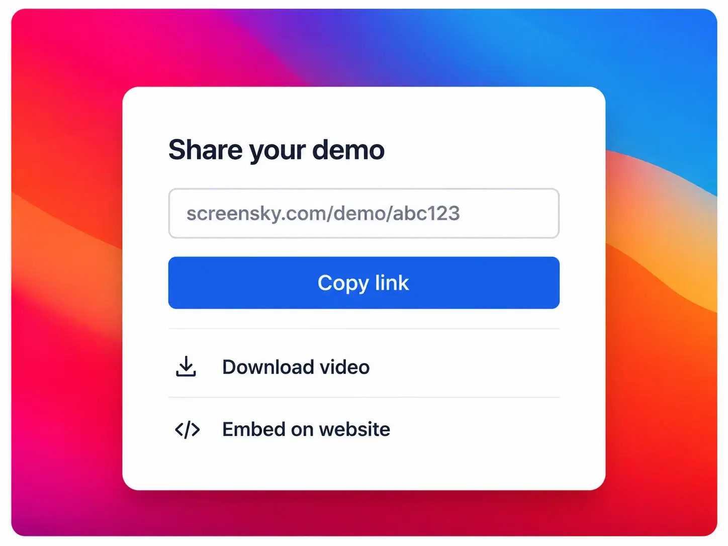 Step 3: export and share your polished demo.